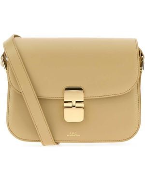 A.P.C. Leather Small Grace Crossbody Bag - Natural