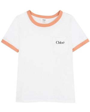 Chloé T-Shirt Con Logo - White