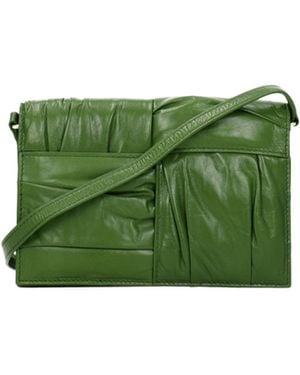 Bottega Veneta Cassette Pochette Para Mujer En Cuero Verde/Aguacate
