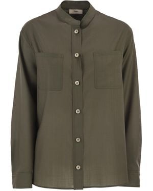 Herno Shirt With Chest Pockets - Green