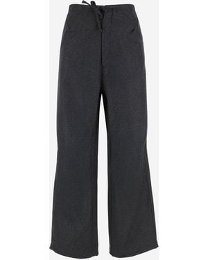 DARKPARK Pantaloni Di Lana Di Grandi Dimensioni Con Coulisse - Blu