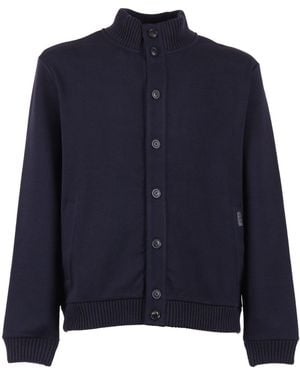 Fay Giubbino Felpa Bottoni - Bleu