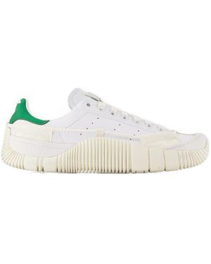adidas Taucher Stan Craig Green Turnschuhe in weißem Leder