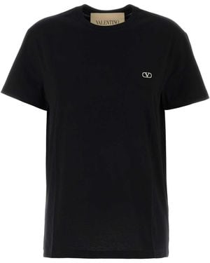 Valentino Garavani Cotton T-Shirt - Black