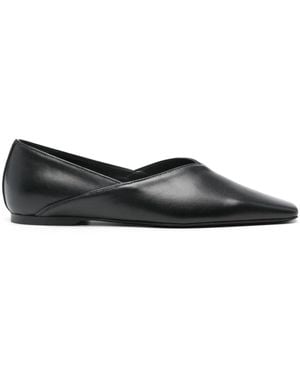 TOTEME Everyday Leather Flats - Black