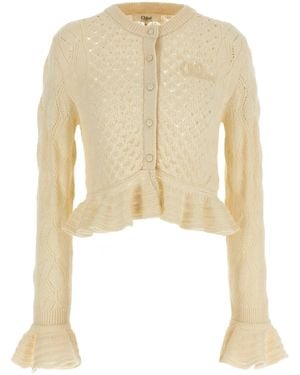 Chloé Chloé Pointelle Cardigan - Naturel
