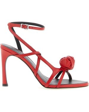 ROTATE BIRGER CHRISTENSEN Sculptural Knot Sandals - Red