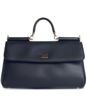 Dolce & Gabbana 'My Sicily' plongé ternero Lear Handbag - Azul