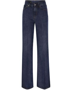 Dondup Amber Wide Leg Jeans - Blue