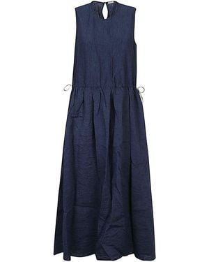 Apuntob LINEN MIDI Kleid - Blau
