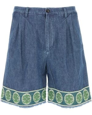 Valentino Garavani Denim Bermuda Shorts - Blue