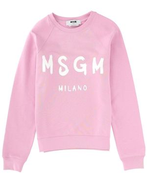MSGM Sweatshirt With Logo - Pink