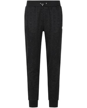 Philipp Plein 'Paisley' Cotton Blend Trousers - Black