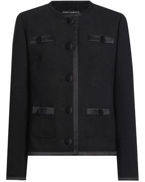 Dolce & Gabbana Round Neck Jacket - Black