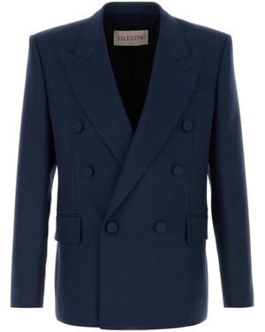 Valentino Garavani Wool Blazer - Blue