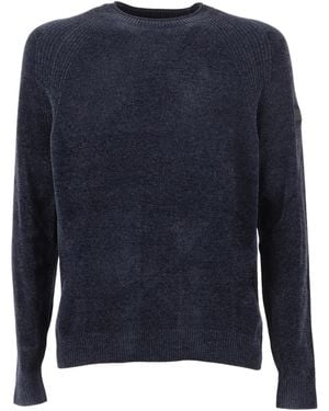 Rrd Samt-Rundstrick - Blau