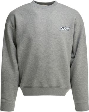 Autry Sudadera con cuello redondo y logo de - Gris