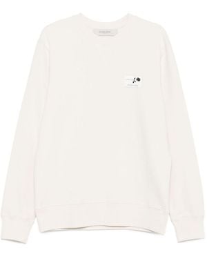 Golden Goose Logo Baumwoll -Sweatshirt - Weiß