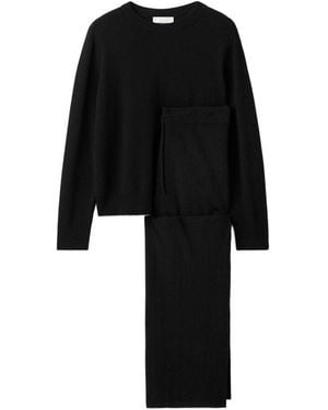 Soft Goat Set aus weicher Ziegenhose und Pullover aus Kaschmir - Schwarz
