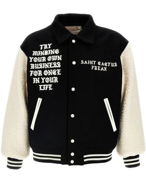 SAINT Mxxxxxx Varsity Casual Jackets, Parka - Black