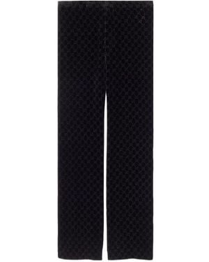 Gucci Gg Velvet Pants - Black
