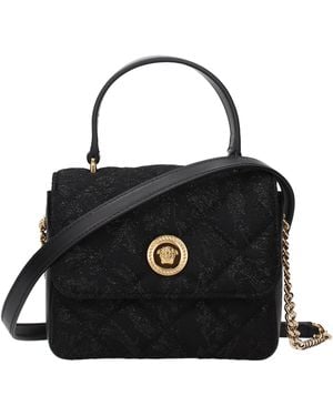 Versace Handbags Fabric - Black