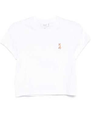 Maison Kitsuné Maglietta Di Maison Kitsune 'Lady Fox Cotton - Bianco