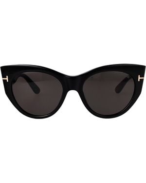 Tom Ford Round Sunglasses Ft1416 01 A - Black