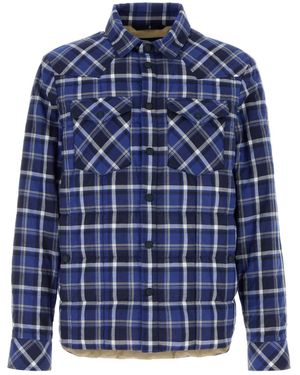 Moncler Embroidered Stretch Cotton Shirt - Blue