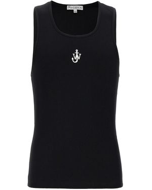 JW Anderson Top "Anchor Embroidery" - Schwarz