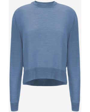 Jil Sander Trui Van Een Wol- En Kasjmiermix - Blauw