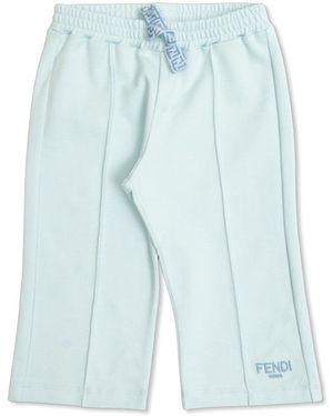 Fendi Short With Logo - Blue