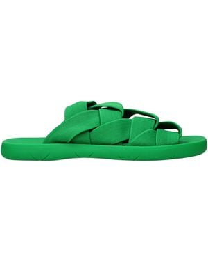 Bottega Veneta Fabric/Grass Slippers And Clogs - Green