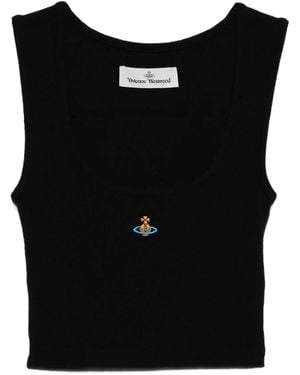 Vivienne Westwood Cropped Rib Vest - Black
