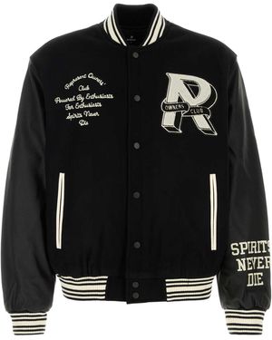 Represent Felt Owners Club Bomber Jacket - Black