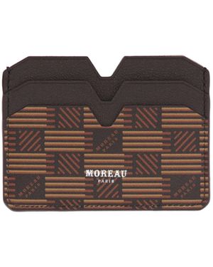 Moreau 4 C Chocolat Calfskin -Karteninhaber - Braun
