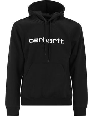 Carhartt Kapuzenpullover mit gesticktem Logo - Schwarz