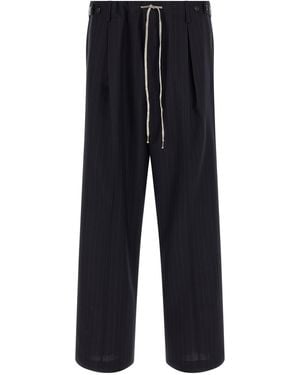 Maison Margiela Pinstripe Pants - Blue