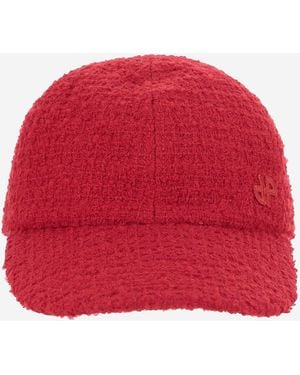 Patou Baseball Cap Tweed Wool - Red