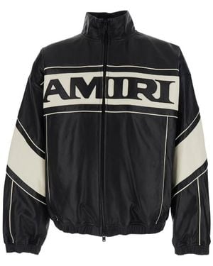 Amiri Sport Lederjacke - Schwarz