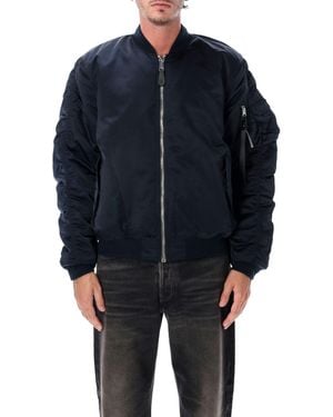 Alpha Industries Nylon Bomber Jacket - Blue