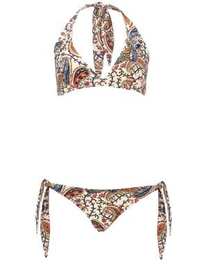 Etro Costume Bikini Con Motivo Paisley Floreale - Metallic
