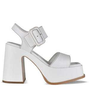 Stella McCartney Sandali Skyla Con Plateau 125Mm - Bianco