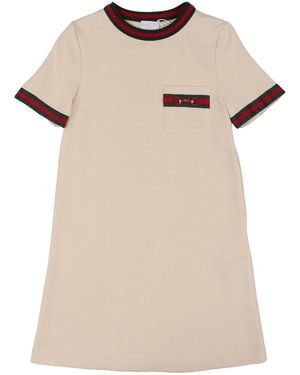 Gucci J S/S Dress Felted Ctn Jersey - Natural