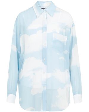 Moschino Elegantly Crafted Silk Shirt - Blue