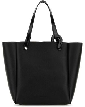 JW Anderson JW Anderson Black Leder Jwa Corner Einkaufstasche - Schwarz