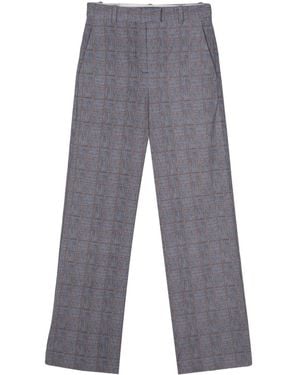 Circolo 1901 Check-Pattern Straight-Leg Trousers - Grey