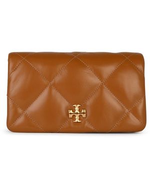 Tory Burch 'Kira' Brown Lear Wallet - Braun