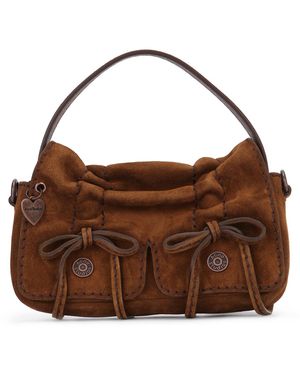 Acne Studios Multipocket Micro Crossbody Suede - Brown