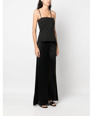 Blumarine Abito Raso Ins.Denim Clothing - Black